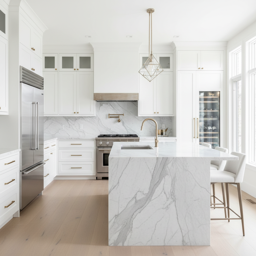 Luxury modern kitchen with premium Bosch appliance repair setting